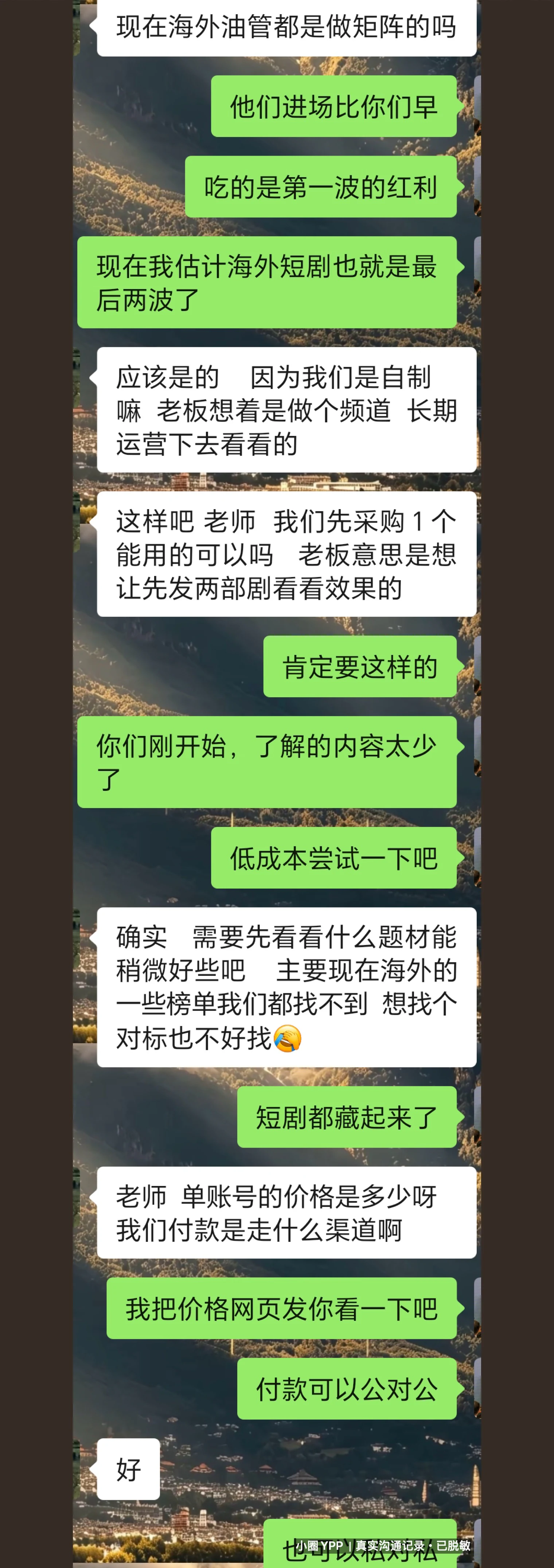 团队客户从需求确认到询问报价的脱敏聊天记录